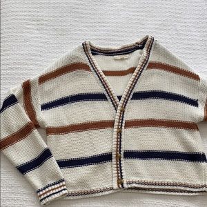 LA hearts stripped button sweater